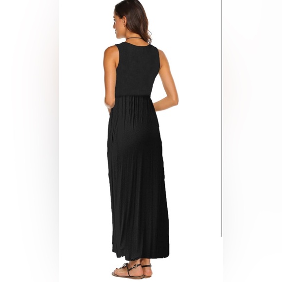 Sleeveless casual maxi with pockets - Picture 3 of 8